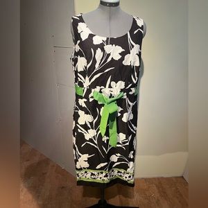 R+K dress in green and brown sz 14